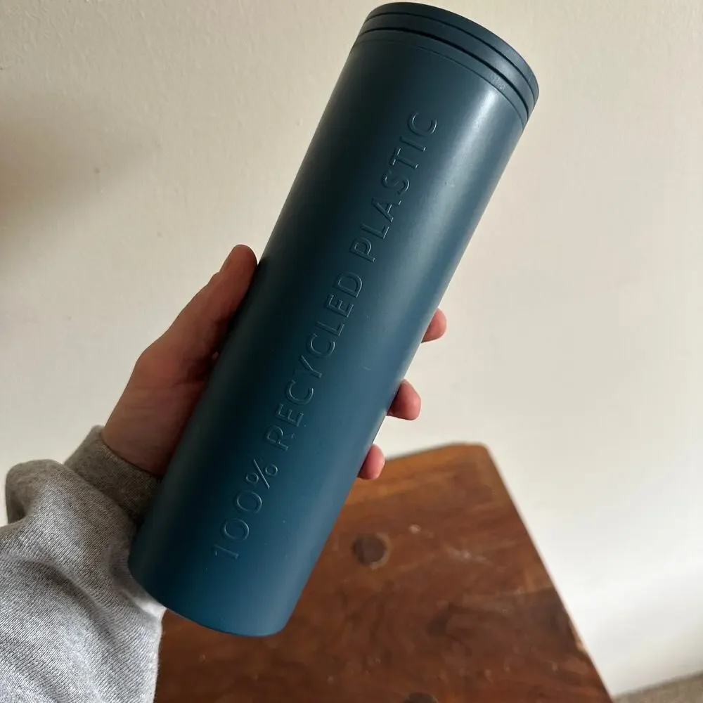 Starbucks 100% Recycled Plastic Blue Tumbler